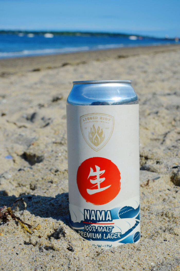 Can of Nama at the beach