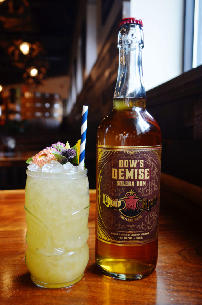 Liquid Riot Dows Demise Rum and cocktail
