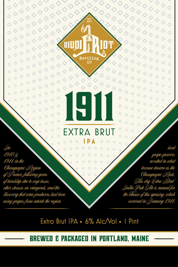 Liquid Riot – 1911 Extra Brut – Label